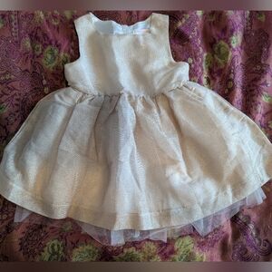 3/$20! Joe Fresh Baby Gold Sparkly Tulle Dress
